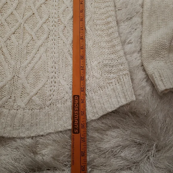 Mossimo L cable knit sweater cream/white - Picture 6 of 7